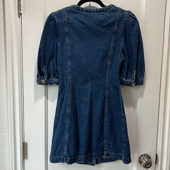 Zara Women's Navy Denim Dress Size XS NWOT - Picture 5 of 6
